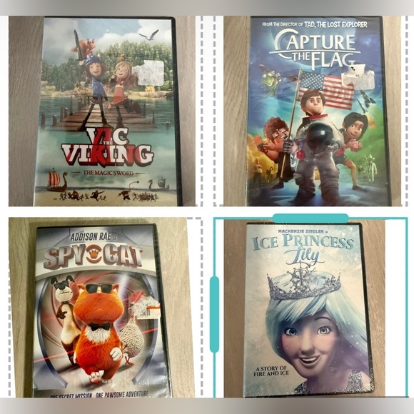 Disney movies new Ice Princess Lily DVD, spy cat, Capture the Flag set of 4 CD - Picture 1 of 9